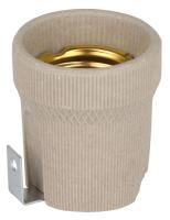 Патрон подвесной E27 керамика белый ЭРА с держателем