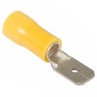 Разъем плоский 4,0-6,0мм2 6*0,8мм папа изолированный желтый ПВХ РпИп КВТ 100шт