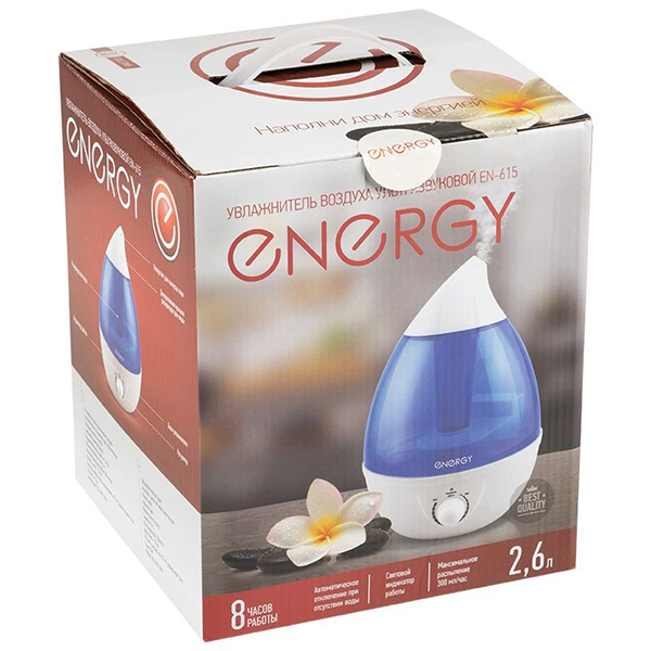 Увлажнитель воздуха 2,6л белый/синий Energy 
