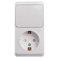 Этюд белый блок Р+В1кл открытая вертикально заземление IP20