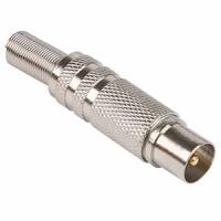 Штекер TV никель с пружиной