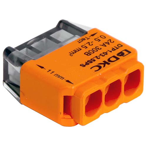 Клемма 3*2,5мм2 компактная оранжевый DKC 4шт