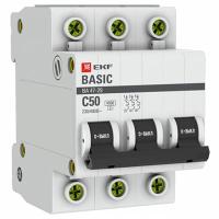 Автомат 3Р 50А C 4,5кА ВА47-29 EKF Basic