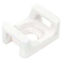 Площадка монтажная с отверстием 22*16мм 6,4мм белый Fortisflex 100шт