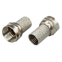 Штекер F серебро 100шт