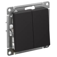 AtlasDesign карбон выключатель 2кл скрытая 10А IP20 быстрозажим.клем.  