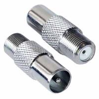 Переход F(гнездо)-TV(штекер) серебро 100шт