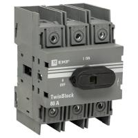 Рубильник 80A 3P c рукояткой управления для прямой установки TwinBlock EKF