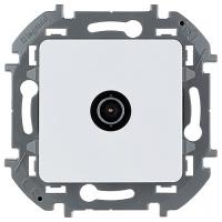 Инспириа белый розетка TV проходная скрытая 1-ая 14дБ 5-862 МГц