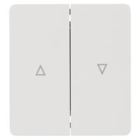 MIELE ROUND Выключатель 2 кл для жалюзи возвратный 10А с/у белый KRANZ