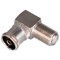 Переход F(гнездо)-TV(гнездо) угловой серебро 