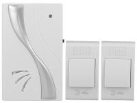 Звонок беспроводной открытая белый/серебро IP20 TWIN-B ЭРА две кнопки 32 мелодии