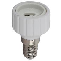 Патрон-переходник E14-GU10 пластик белый ЭРА 
