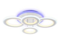 Светильник потолочный (люстра) свд 174Вт 3000К+6400К 10425лм белый пульт диммер подсветка 