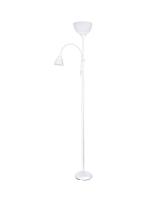 Торшер 2*60Вт E27+E14 белый