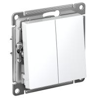 AtlasDesign белый переключатель 2кл скрытая 10А IP20 