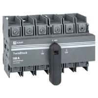 Рубильник 100A 3P реверсивный c рукояткой для прямой установки TwinBlock EKF