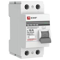 Выключатель дифференциальный (УЗО) 2Р 16А 30мА AC ВД-100 EKF PROxima
