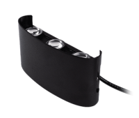 Светильник настенный свд 6Вт 4000К 420лм IP44 черный пластик Jazzway