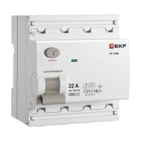 Выключатель дифференциальный (УЗО) 4Р 32А 100мА AC 6кА ВД-100N EKF PROxima