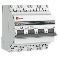 Автомат 4Р 32А C 4,5кА ВА47-63 EKF
