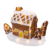 Фигура свд Пряничный домик 26x15,5x20 см, 30 светодиодов, батарейки 3xАА