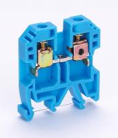 Зажим клеммный DIN-рейка 6мм2 50А синий DEKraft