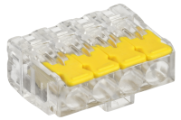 Клемма 4*4,0мм2 с рычажком компактная прозрачный IEK 50шт