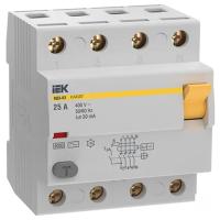 Выключатель дифференциальный (УЗО) 4Р 25А 30мА AC ВД3-63 IEK