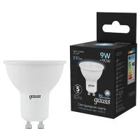 Лампа свд 220В GU10 9Вт 4100К 830лм MR16 матовая Gauss 