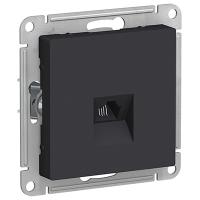 Атлас карбон розетка RJ11 скрытая 1-ая  