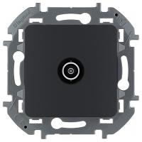 Инспириа антрацит розетка TV проходная скрытая 1-ая 14 дБ - 5-862 МГц