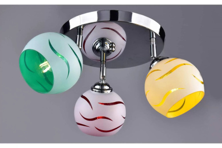 Светильник потолочный (люстра) 3*60Вт E27 хром