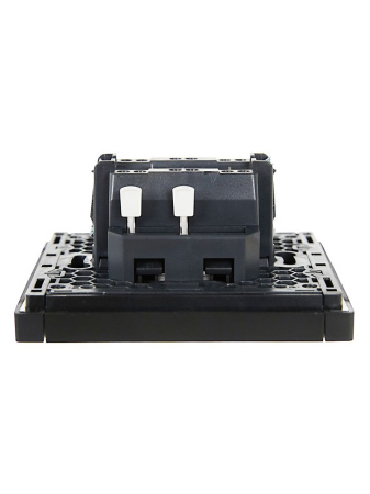 Фортепиано черный переключатель перекрестный 1кл скрытая 10А IP20 