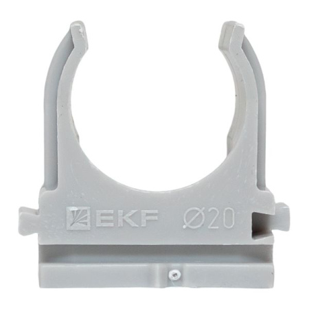Держатель для трубы 20мм серый 100шт EKF 