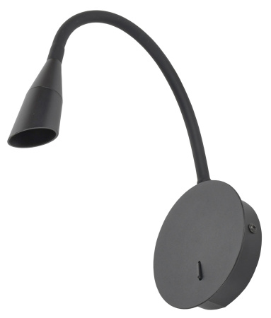 Светильник настенный (бра) свд 3Вт 3000K 210лм черный IEK гибкий