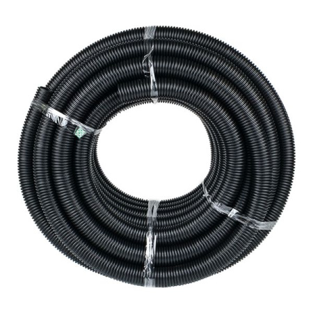 Труба гофра 50мм ПНД легкая 20м EKF черный с протяжкой 