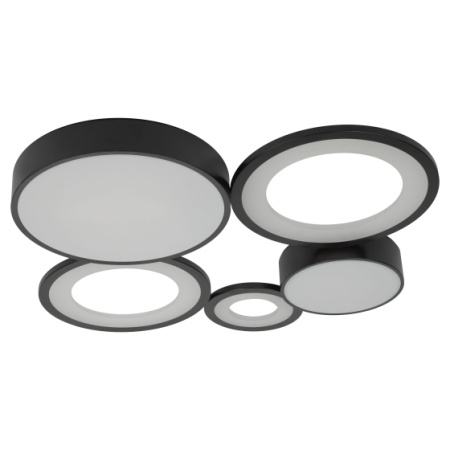 Светильник потолочный (люстра) свд 110Вт 3000К-6000К 5395лм белый/черный пульт диммер 