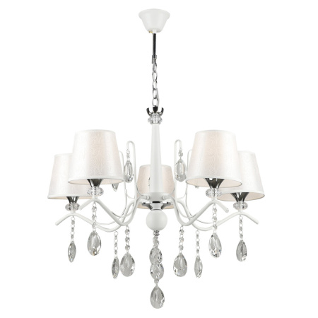 Светильник потолочный (люстра) 5*60Вт E27 хром/белый 