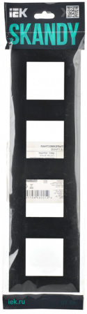 SKANDY Рамка 4-мест. SK-F04Bl черн. IEK