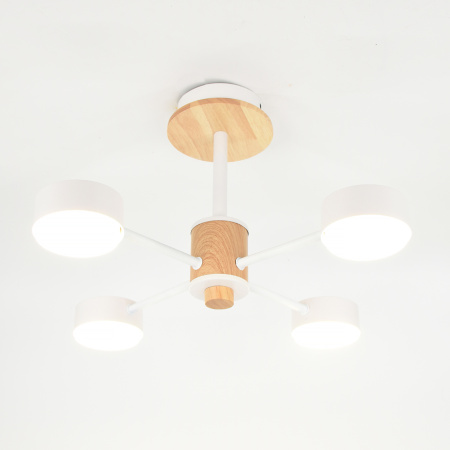 Светильник потолочный (люстра) 4*15Вт GX53 белый/дерево