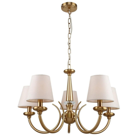 Светильник подвесной (люстра) 5*40Вт E14 латунь классика