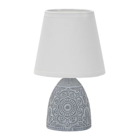 Светильник настольный 1*40Вт E14 серый Uniel орнамент