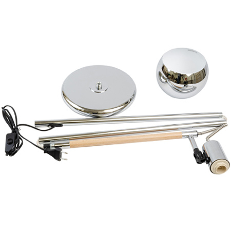 Торшер 1*40Вт E14 серебро UML-T702