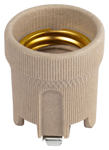 Патрон подвесной E27 керамика белый ЭРА с держателем