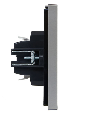 Фортепиано сталь выключатель 2кл скрытая 10А IP20 