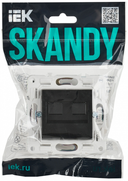 SKANDY Роз. комп. 2-ая RJ45 кат.5E SK-K03Bl черн. IEK