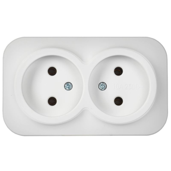 GLORY Роз. 2-я без з/к/ш о/у 10А РС22-2-ХБм бел. м. IEK