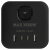 Удлинитель 3-мест 1,5м ПВС 3*1,5 черный 4*USB ЭРА  Куб (2А+2С)