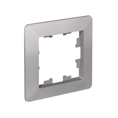 Atlas Design AIR алюминий/дымчатый черный рамка 1-ая универсально 